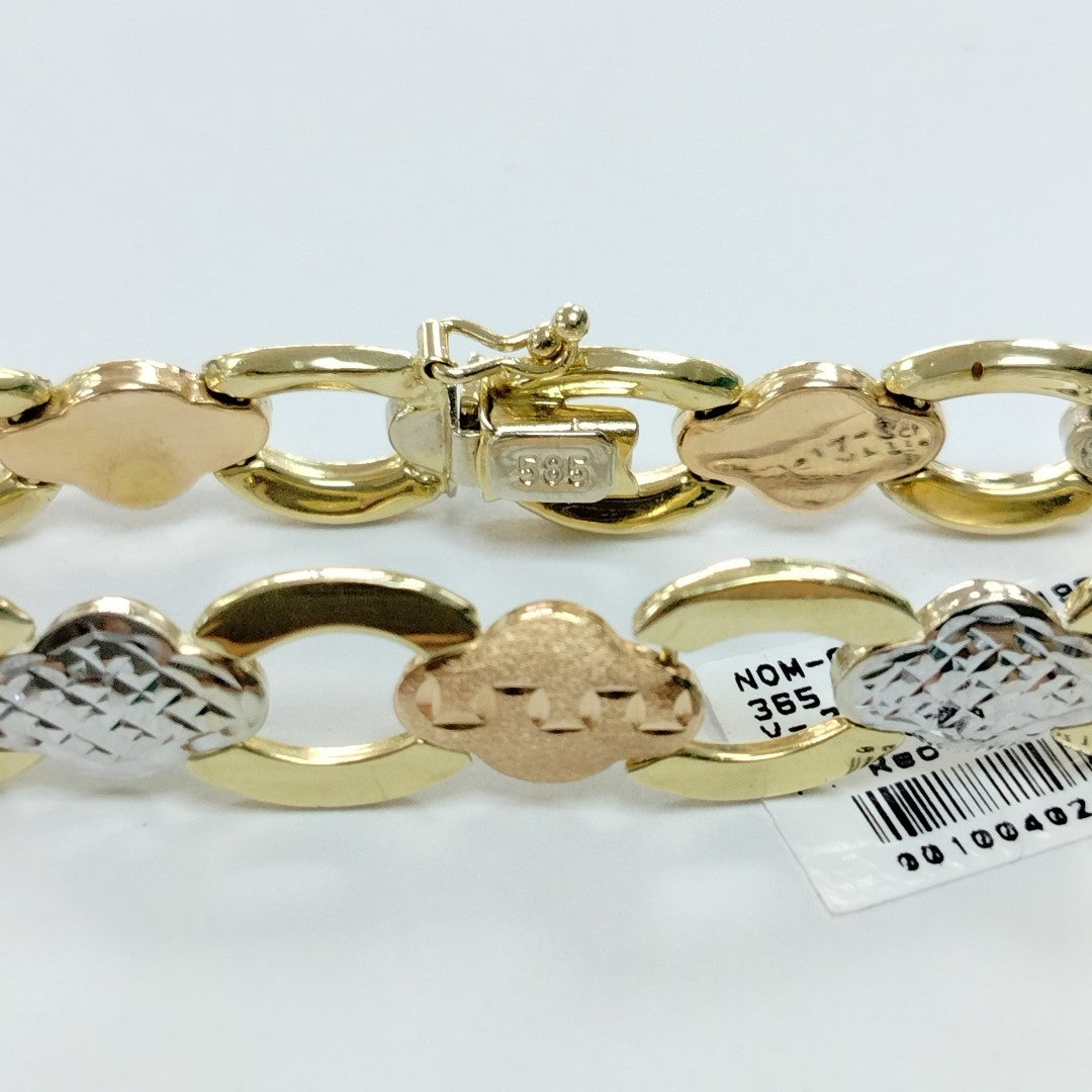 PULSERA ORO, ORO COMBINADO 14 K 13 GRMS (SEMINUEVO)