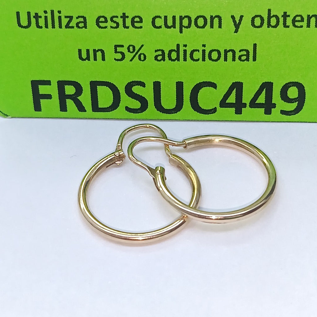 ARRACADAS PAR ORO 14 K 1.7 GRMS (SEMINUEVO)