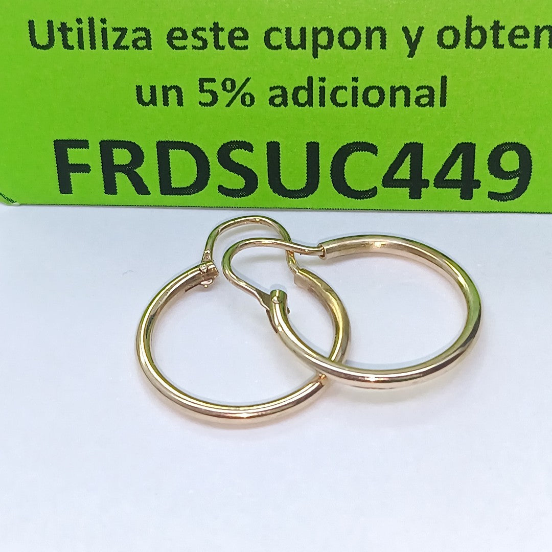 ARRACADAS PAR ORO 14 K 1.7 GRMS (SEMINUEVO)