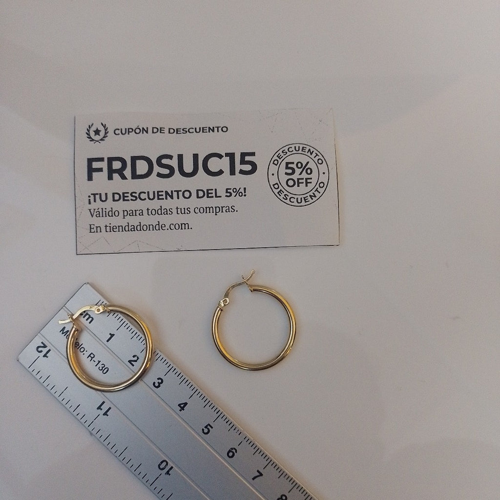 ARRACADAS PAR ORO 14 K 2.6 GRMS (SEMINUEVO)