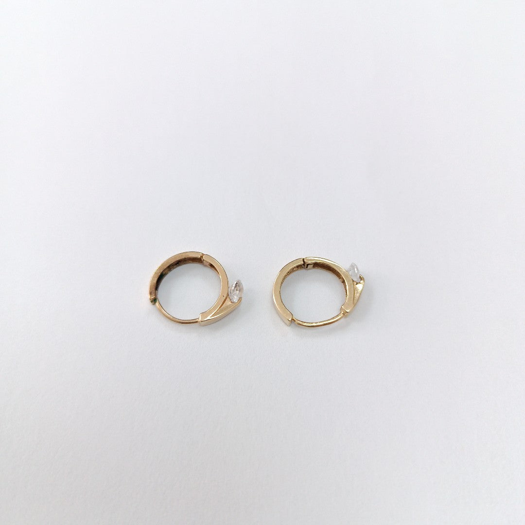 ARRACADAS PAR ORO 14 K 1.5 GRMS (SEMINUEVO)