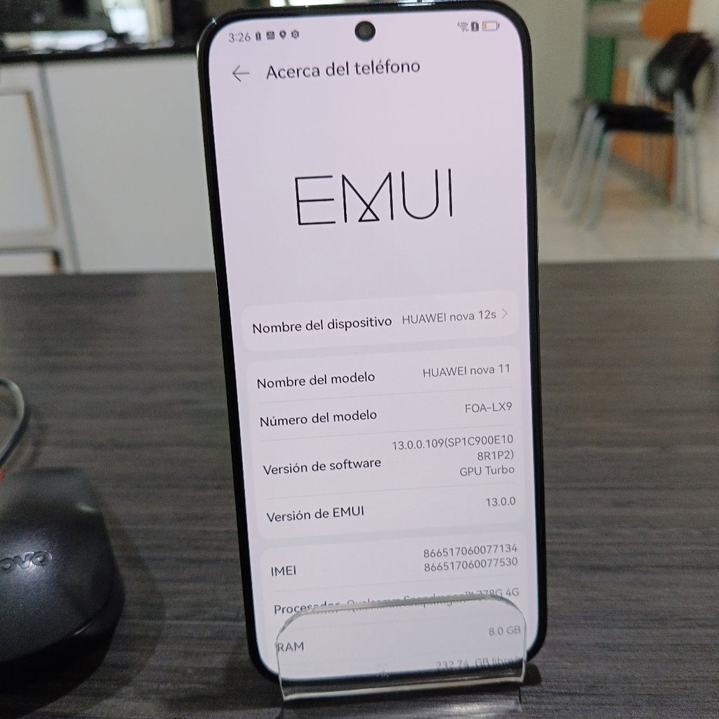 CELULAR HUAWEI NOVA 12S FOA-LX9 (2024) 256 GB 8 GB RAM (SEMINUEVO)