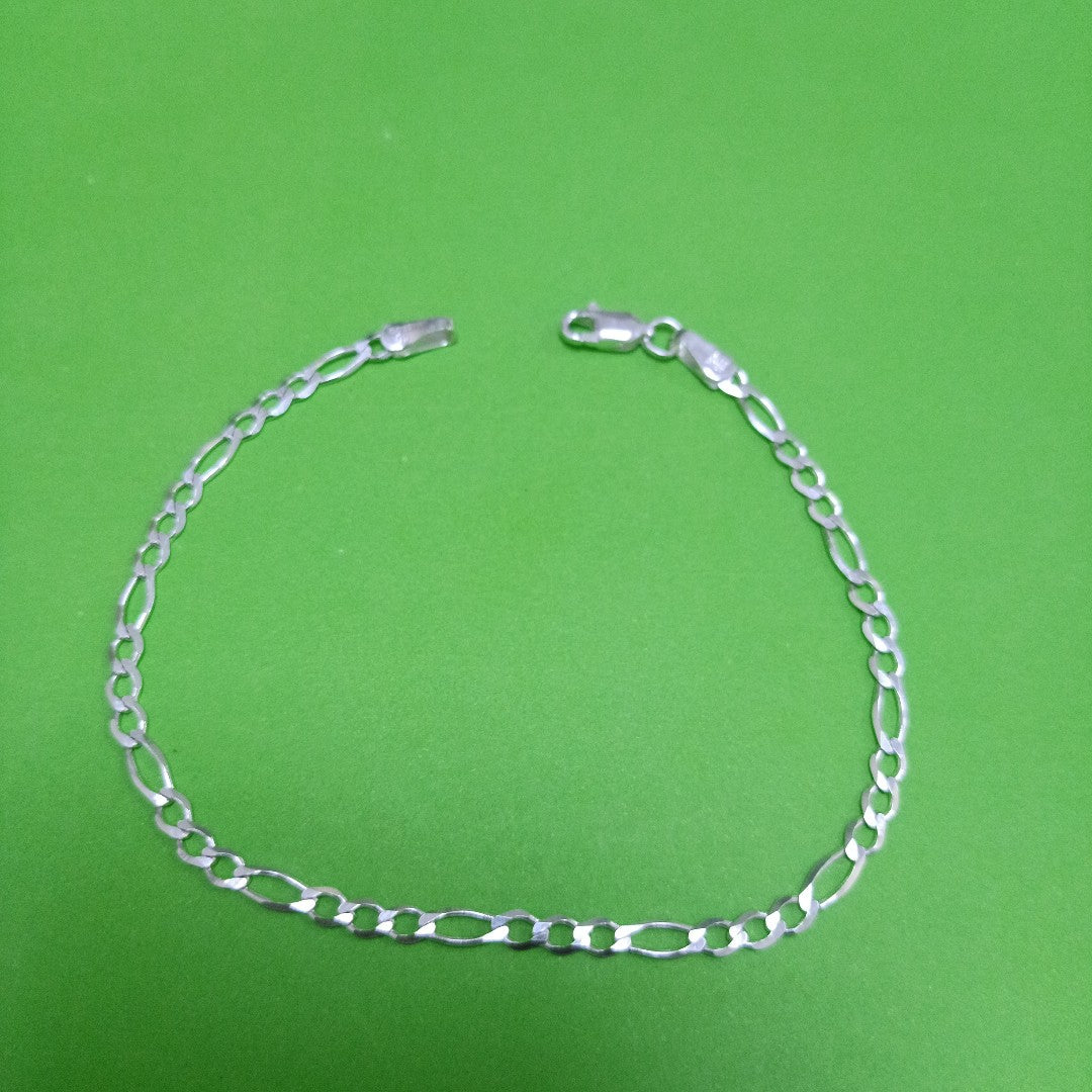 PULSERA TEJIDO 3X1 PLATA .925 21 CM 3.2 GR (NUEVO)