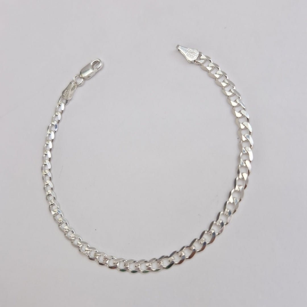 PULSERA BARBADA PLATA .925 18 CM 3.93 GR (NUEVO)