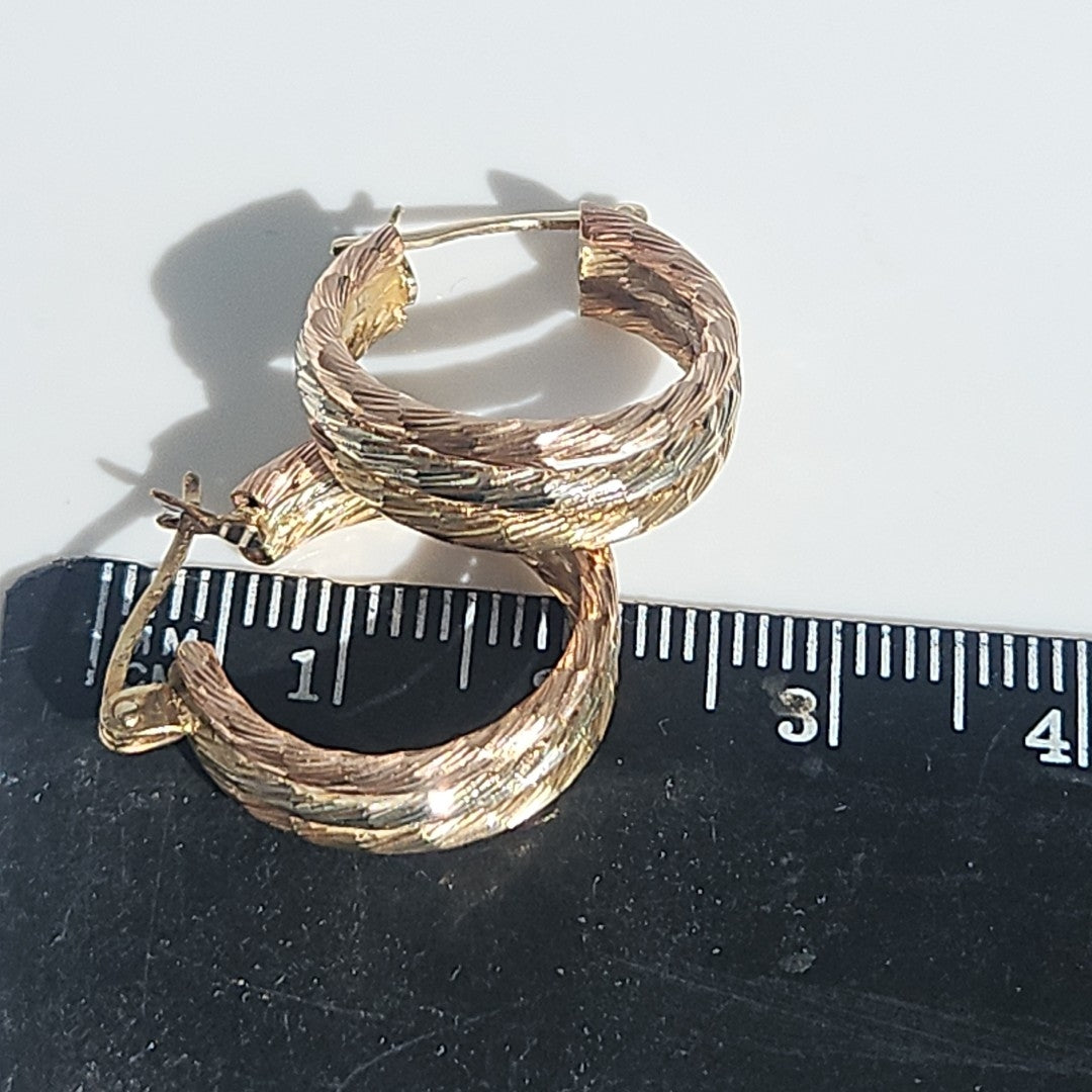 ARRACADAS PAR ORO COMBINADO 10 K 3,30 GRMS (SEMINUEVO)