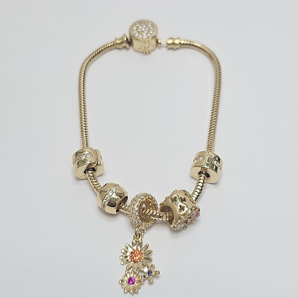 PULSERA CHARM ORO 14K 15.8 (NUEVO)