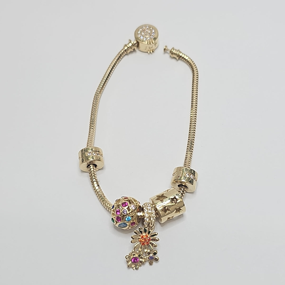 PULSERA CHARM ORO 14K 16.2 (NUEVO)