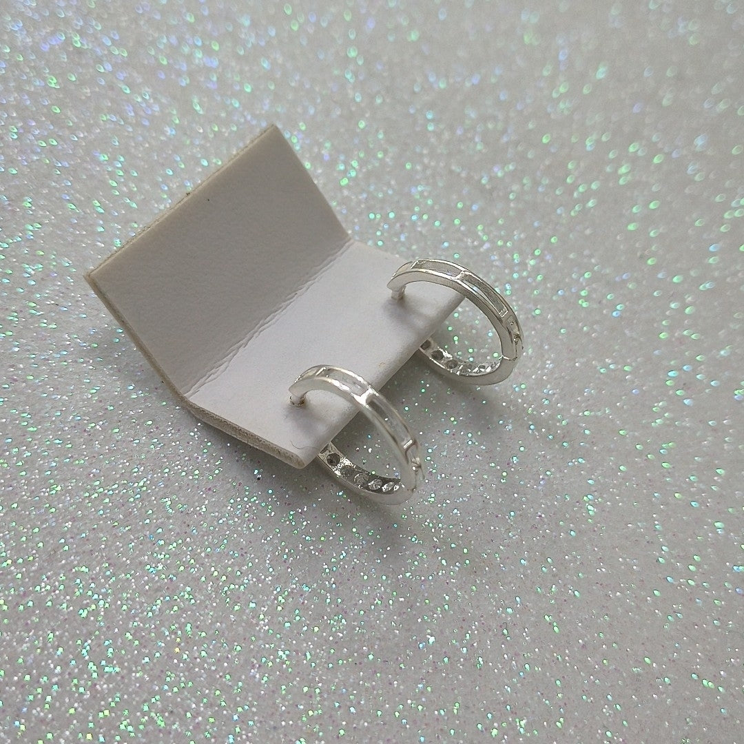 ARRACADAS C/CIRCONIAS PLATA .925 2.1 GR (NUEVO)