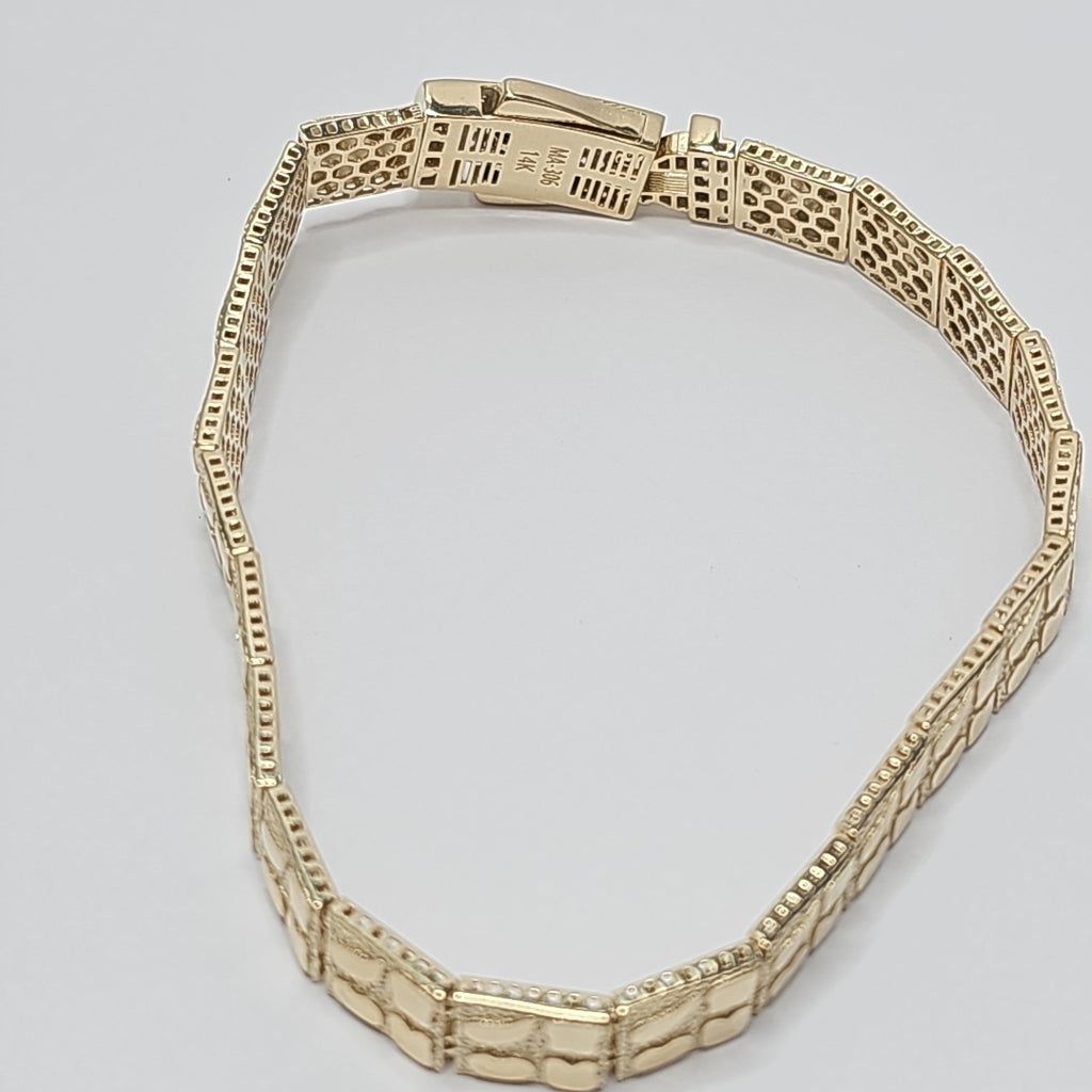 PULSERAS CABALLERO ORO 14K 17.2 (NUEVO)