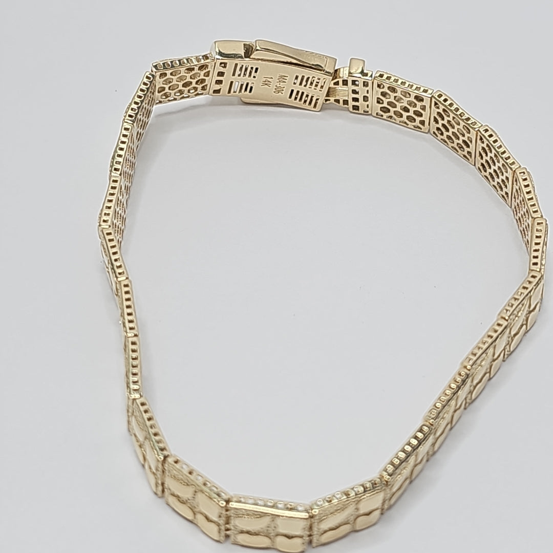PULSERAS CABALLERO ORO 14K 17.2 (NUEVO)