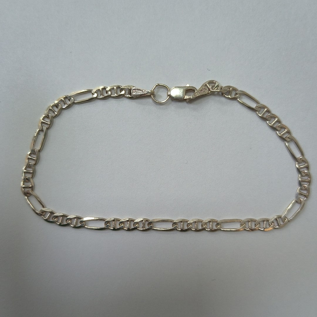 PULSERA TEJIDO 3X1 PLATA .925 16 CM 2.8 GR (NUEVO)