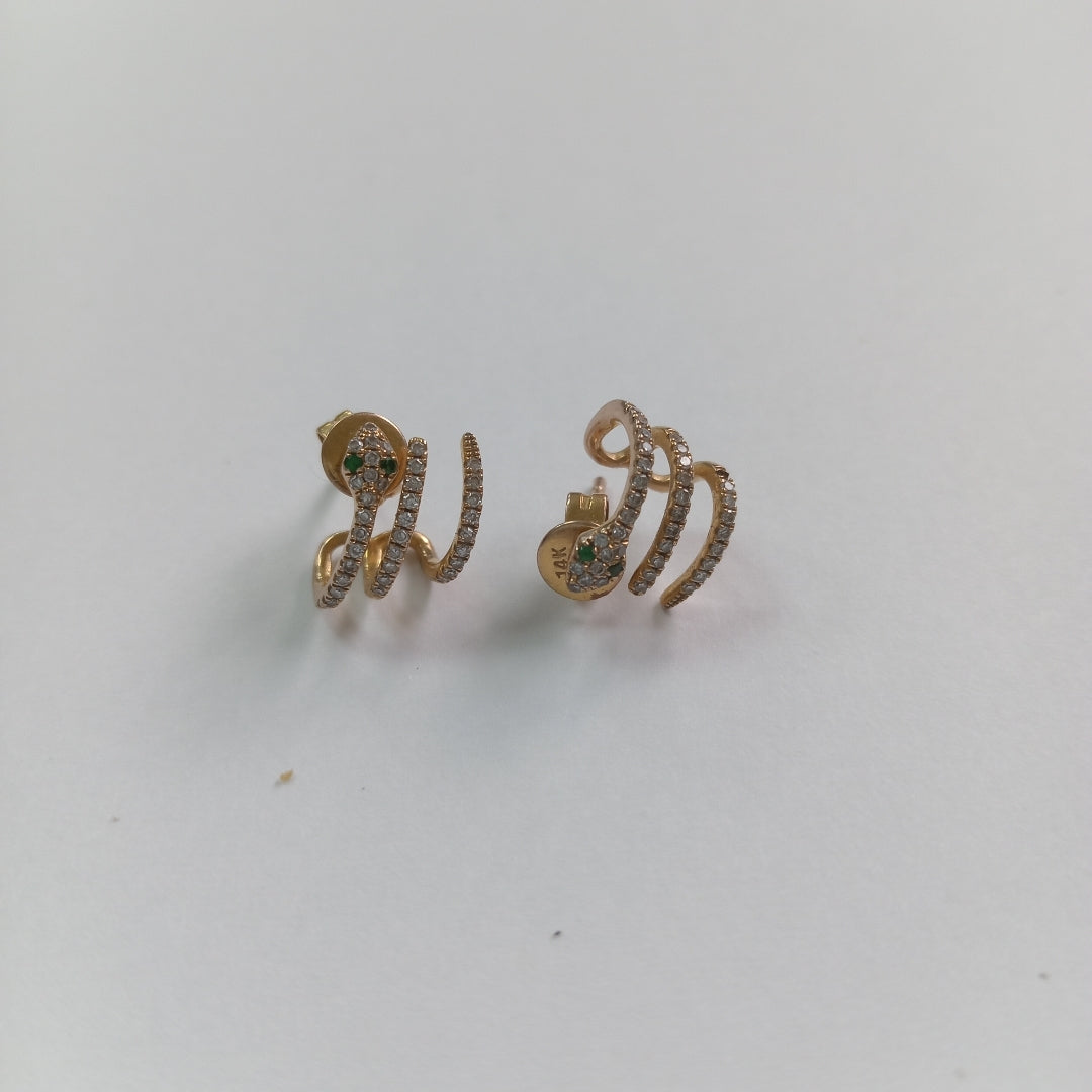 ARETES PAR ORO 14 K 2.1 GRMS (SEMINUEVO)