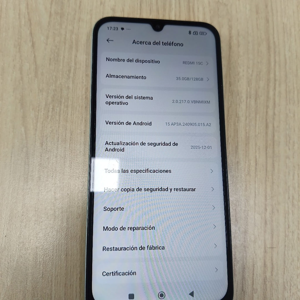 CELULAR XIAOMI REDMI 15C 25078RA3EL (2025) 128 GB 4 GB RAM (SEMINUEVO)