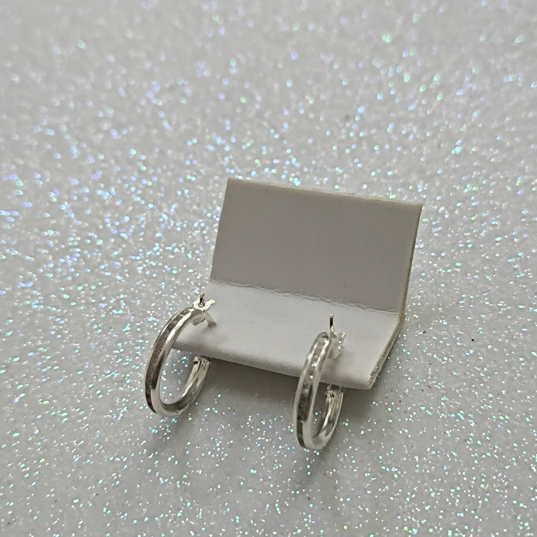 PAR ARRACADAS FACETADAS PLATA .925 1.7 GR (NUEVO)