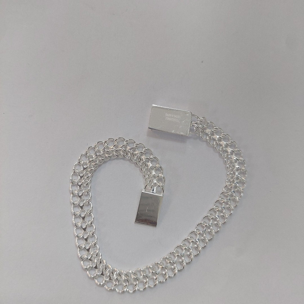 PULSERA TEJIDO CHINO PLATA .925 18 CM 7.7 GR (NUEVO)
