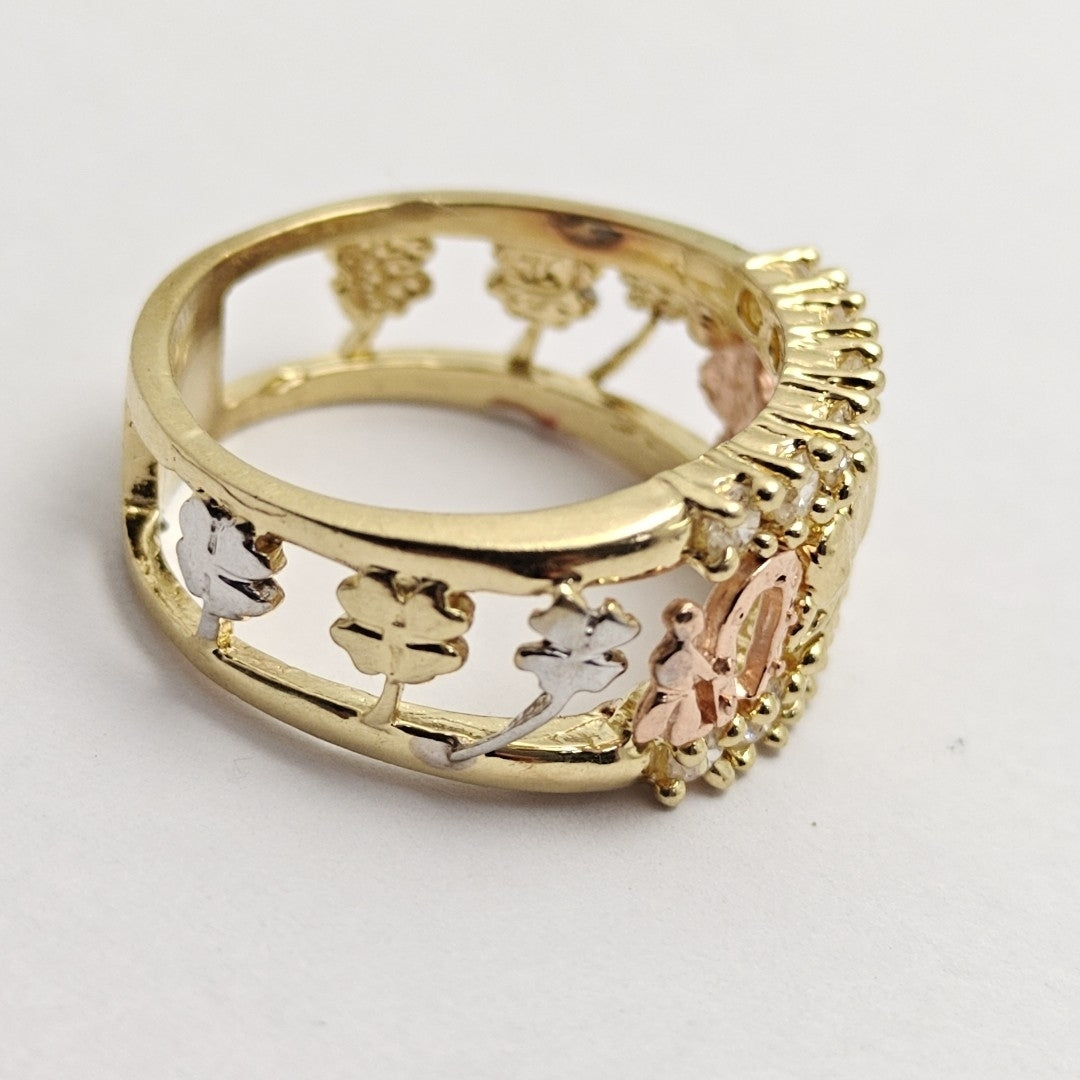 ARGOLLA DE LA SUERTE ORO COMBINADO 14 K 6,10 GRMS (SEMINUEVO)