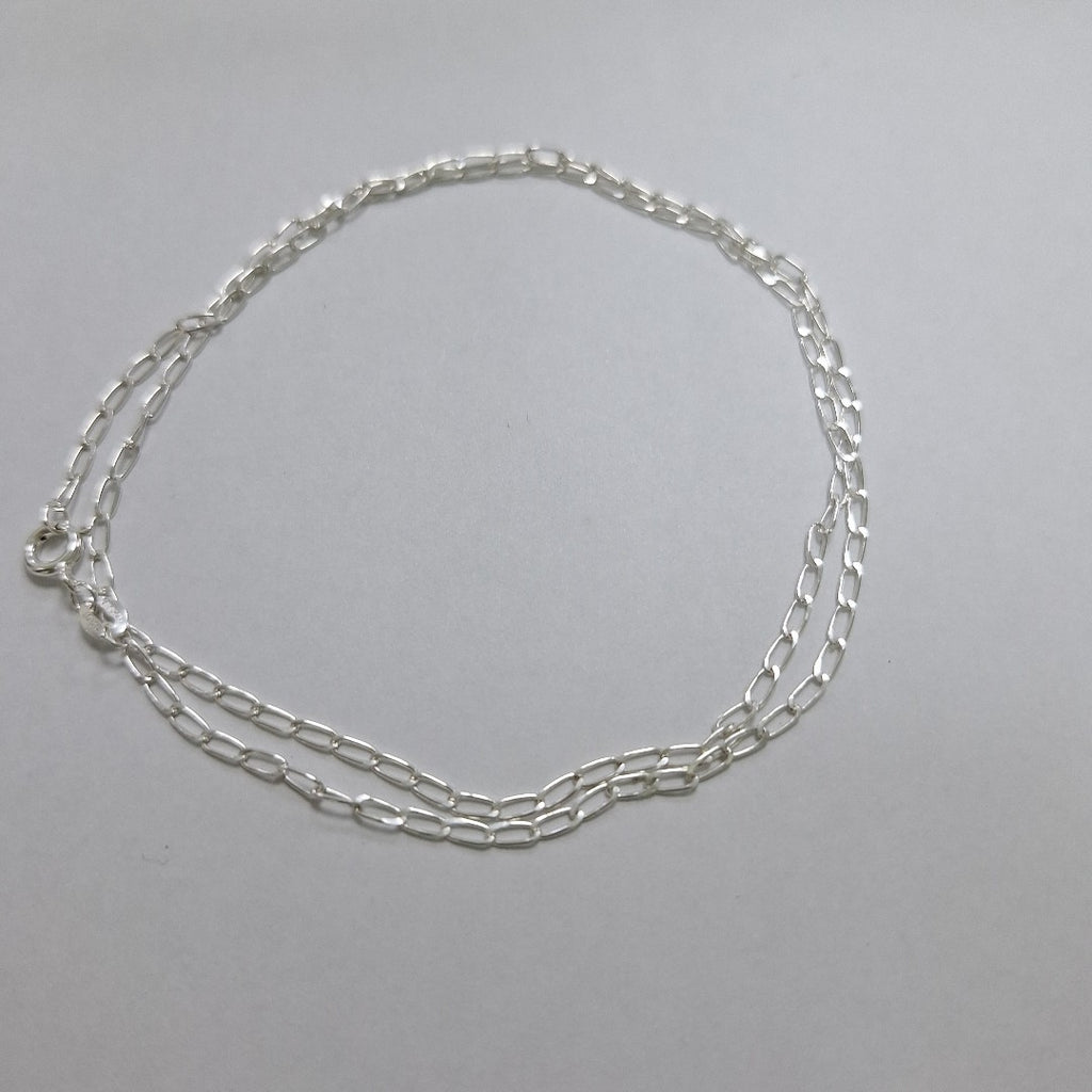 CADENA TEJIDO ESLABONES PLATA .925 50 CM 2.7 GR (NUEVO)
