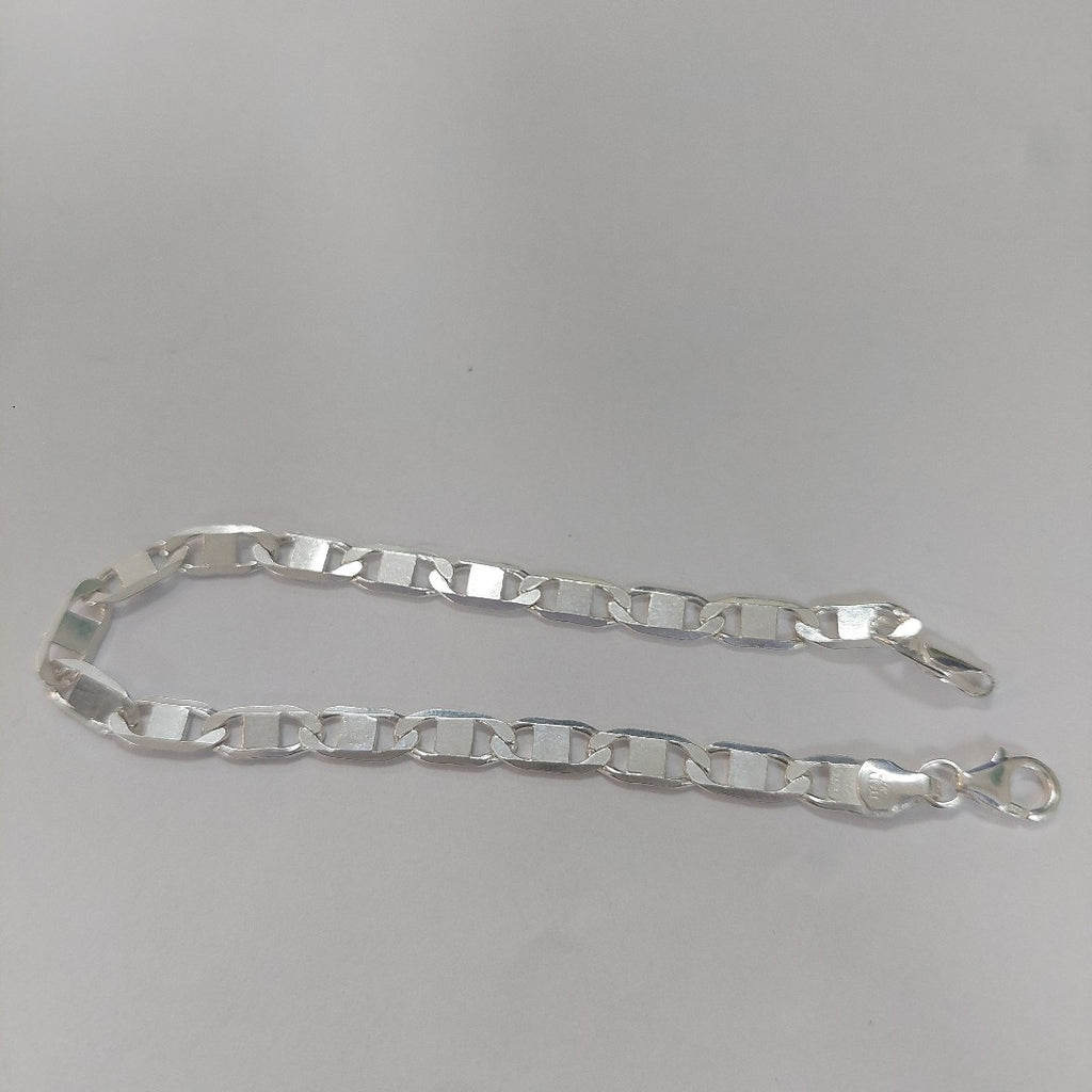PULSERA TEJIDO ESPEJO PLATA .925 21 CM 8 GR (NUEVO)