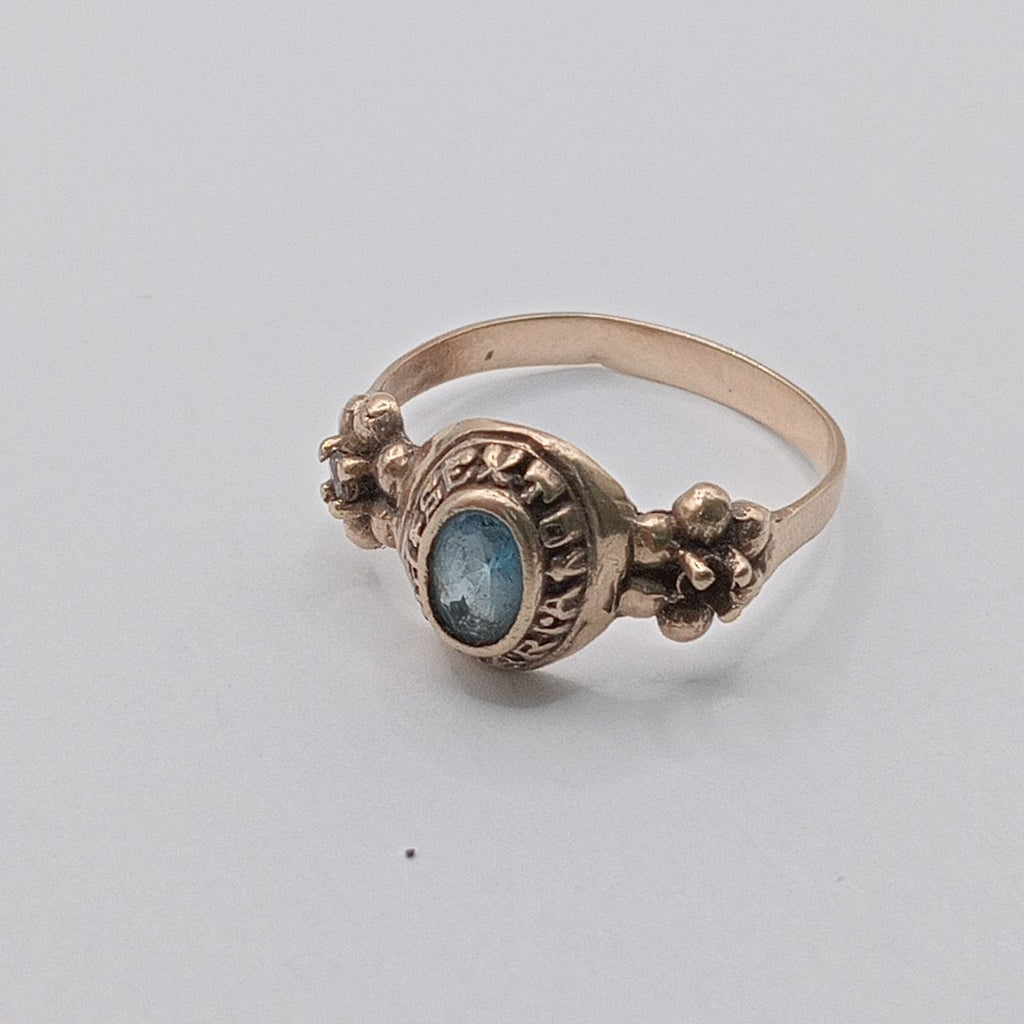 ANILLO DE GRADUACIÓN ORO 8 K 2.7 GRMS (SEMINUEVO)
