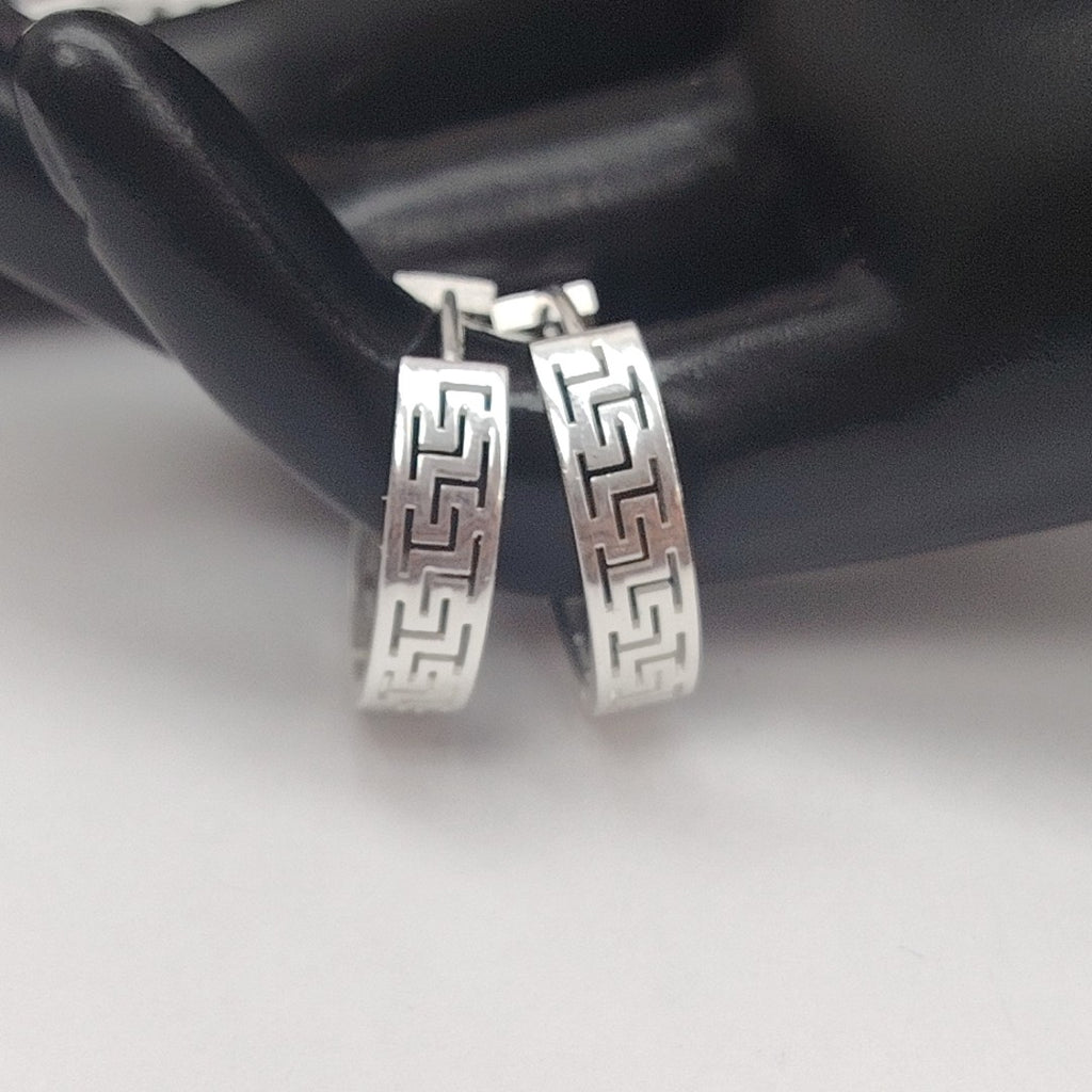 ARETES ARRACADAS GRECAS PLATA .925 4.13 GR (NUEVO)