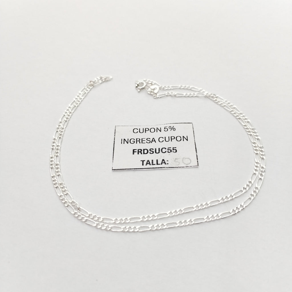 CADENA 3X1 PLATA .925 50 CM 3.02 GR (NUEVO)