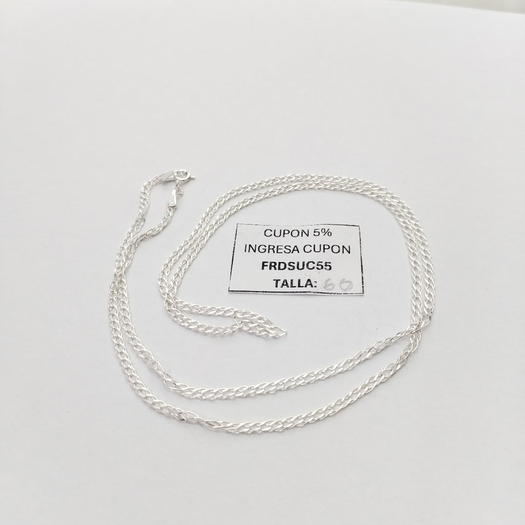 CADENA DOBLE ESLABON PLATA .925 60 CM 3.93 GR (NUEVO)