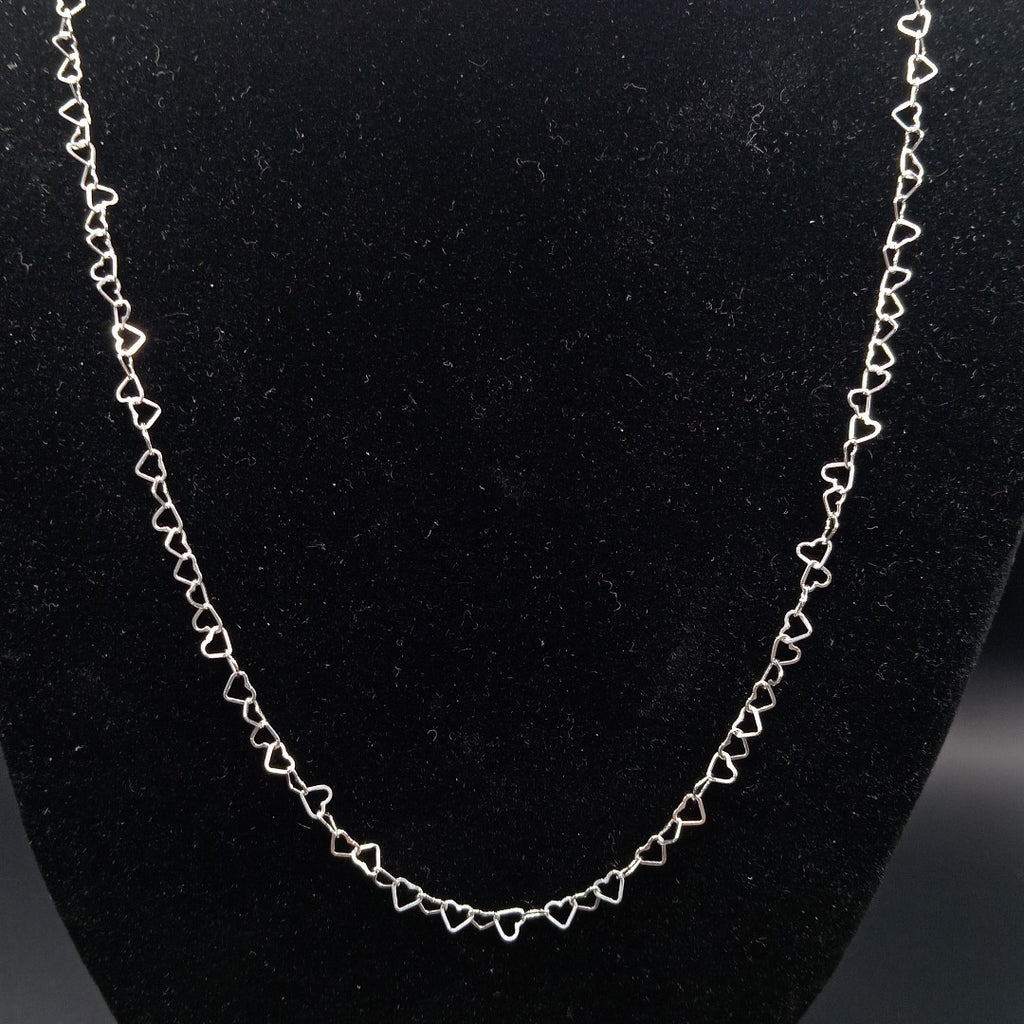 CADENA CORAZONES PLATA .925 50 CM 2.52 GR (NUEVO)