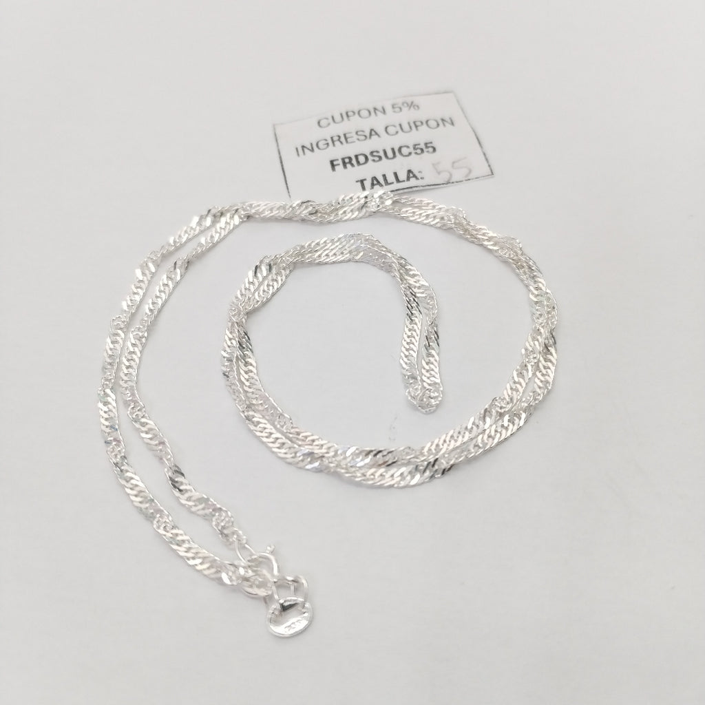 CADENA MEDIO TZL PLATA .925 55 CM 4.22 GR (NUEVO)