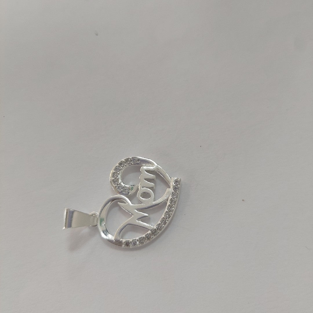 DIJE CORAZON C/CIRCONIAS PLATA .925 3.1 GR (NUEVO)