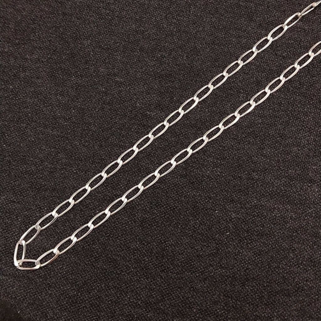 CADENA TEJIDO ESLABONES PLATA .925 55 CM 9.5 GR (NUEVO)
