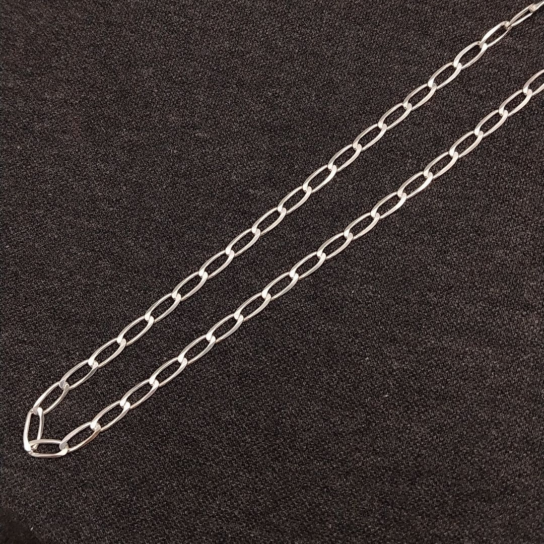 CADENA TEJIDO ESLABONES PLATA .925 55 CM 9.5 GR (NUEVO)
