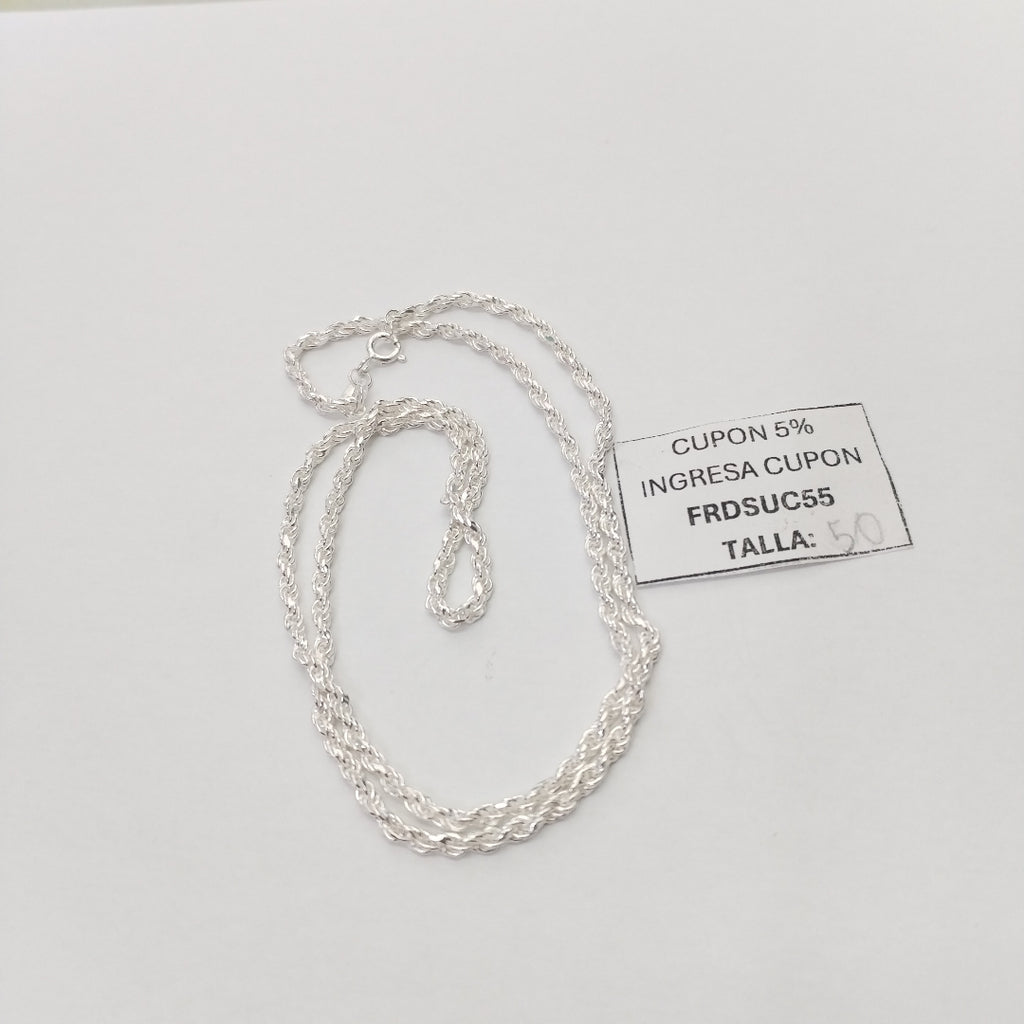 CADENA TORZAL PLATA .925 50 CM 8.52 GR (NUEVO)