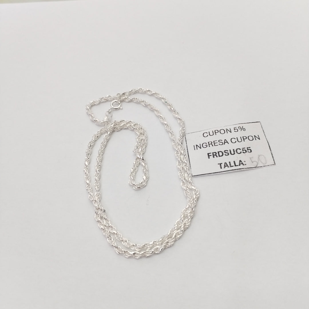 CADENA TORZAL PLATA .925 50 CM 8.52 GR (NUEVO)