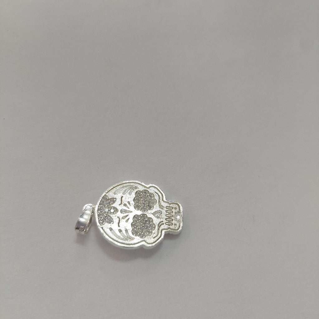 DIJE CALAVERA CON CIRCONIAS PLATA .925 2.5 GR (NUEVO)
