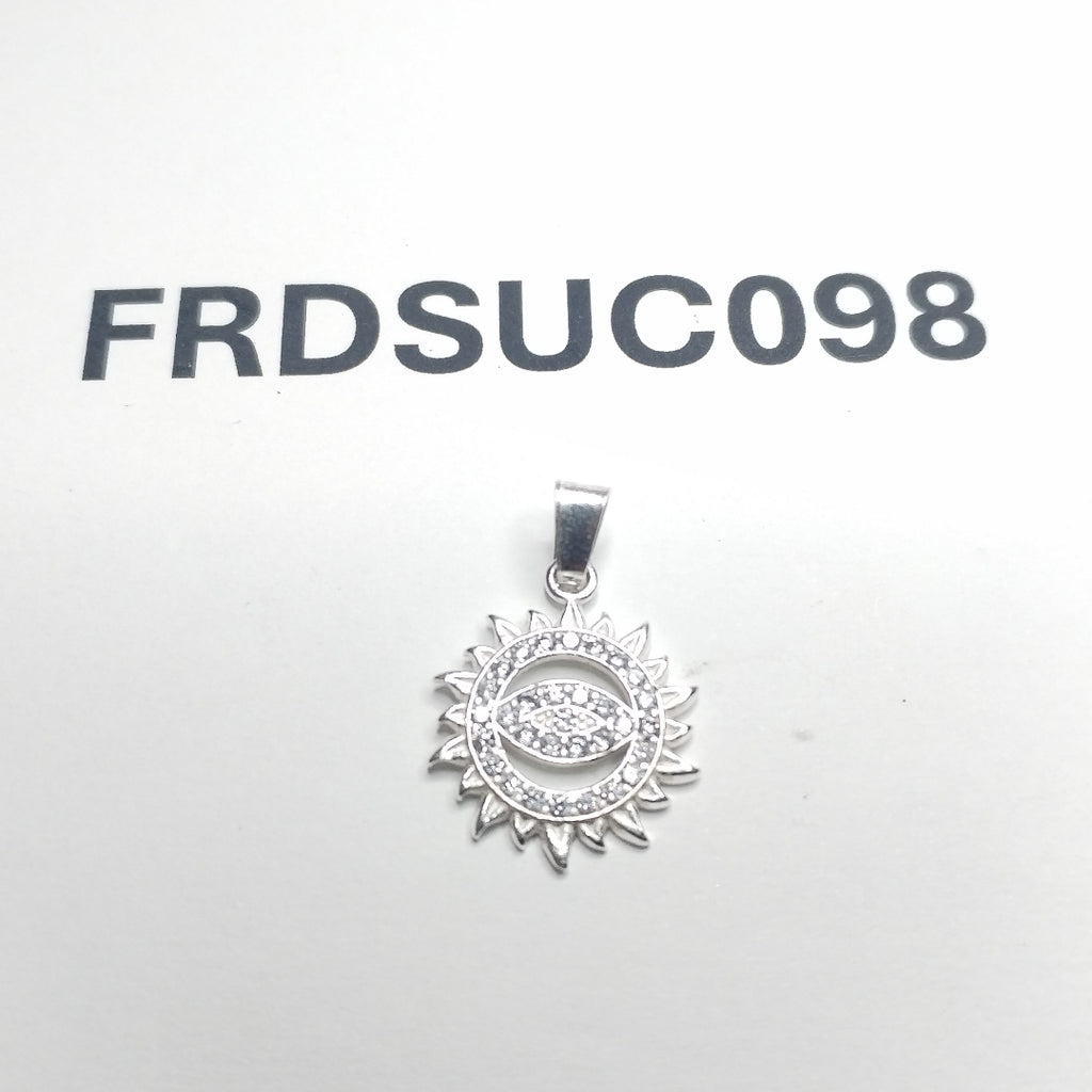 DIJE OJO MAGICO CON CIRCONIAS PLATA .925 2 GR (NUEVO)