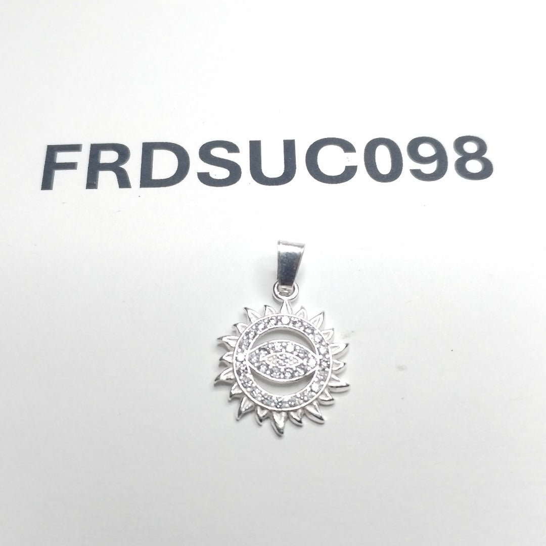 DIJE OJO MAGICO CON CIRCONIAS PLATA .925 2 GR (NUEVO)