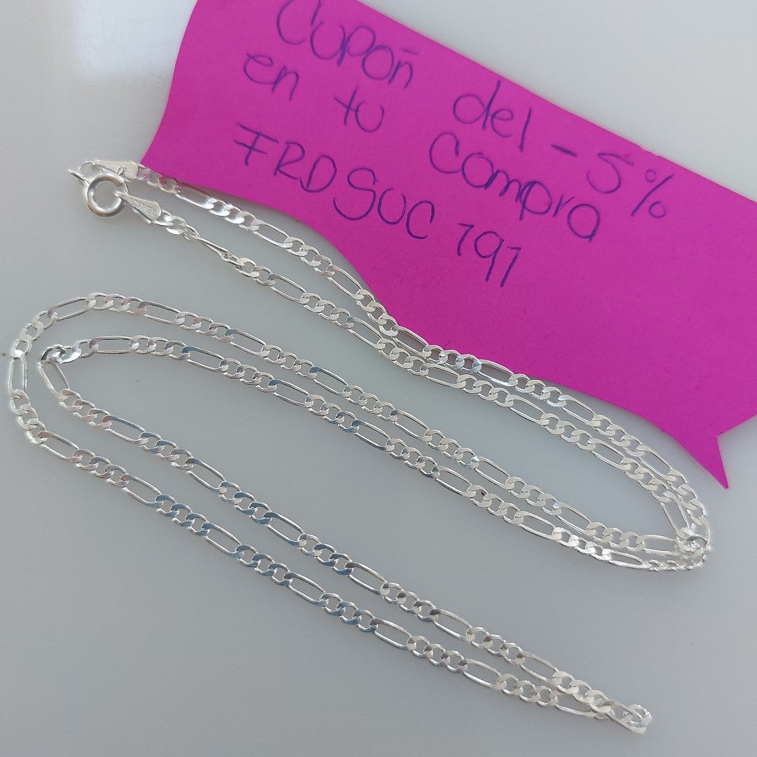 CADENA 3X1 PLATA .925 55 CM 4.42 GR (NUEVO)