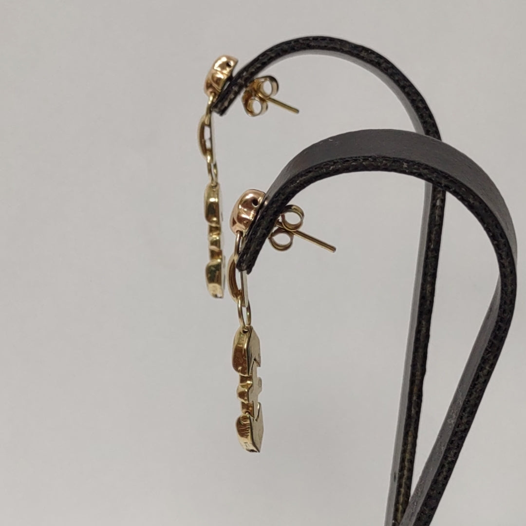ARETES PAR ORO 14 K 2.9 GRMS (SEMINUEVO)