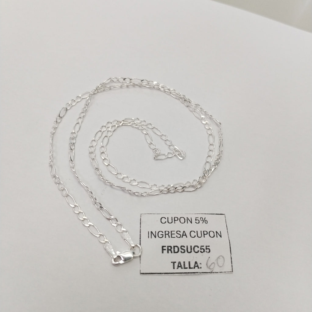 CADENA 3X1 PLATA .925 60 CM 4.72 GR (NUEVO)