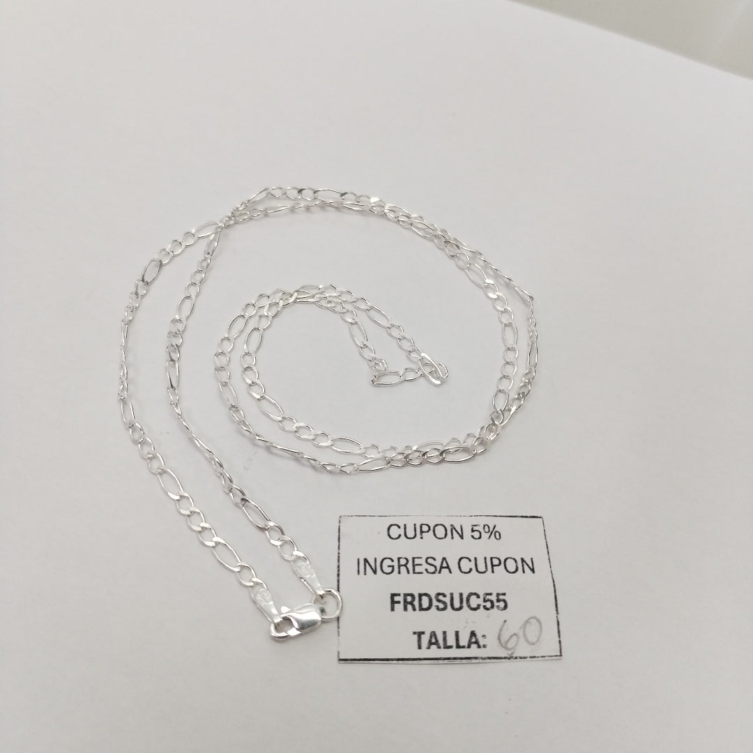 CADENA 3X1 PLATA .925 60 CM 4.72 GR (NUEVO)