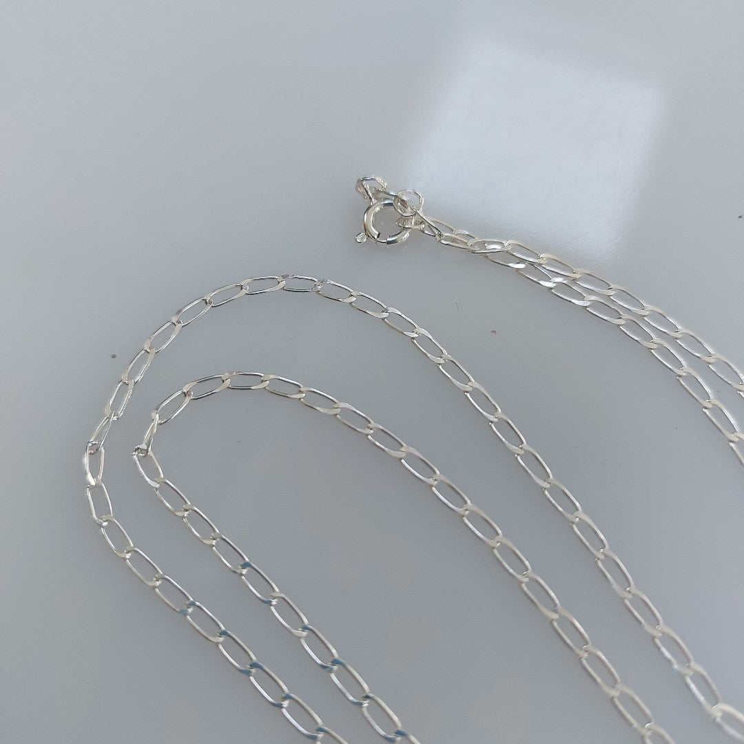 CADENA TEJIDO ESLABONES PLATA .925 50 CM 2.6 GR (NUEVO)