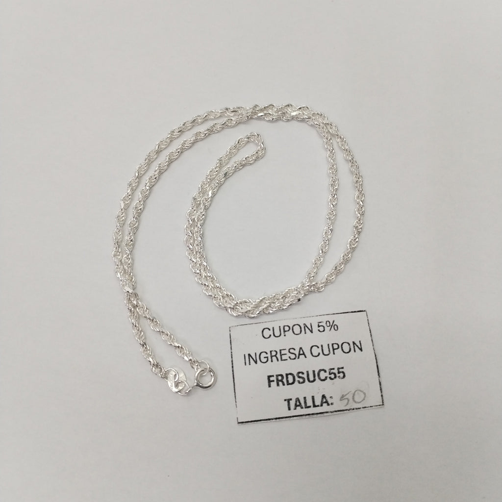 CADENA TORZAL PLATA .925 50 CM 8.52 GR (NUEVO)