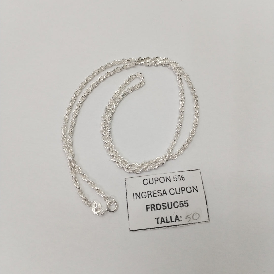 CADENA TORZAL PLATA .925 50 CM 8.52 GR (NUEVO)