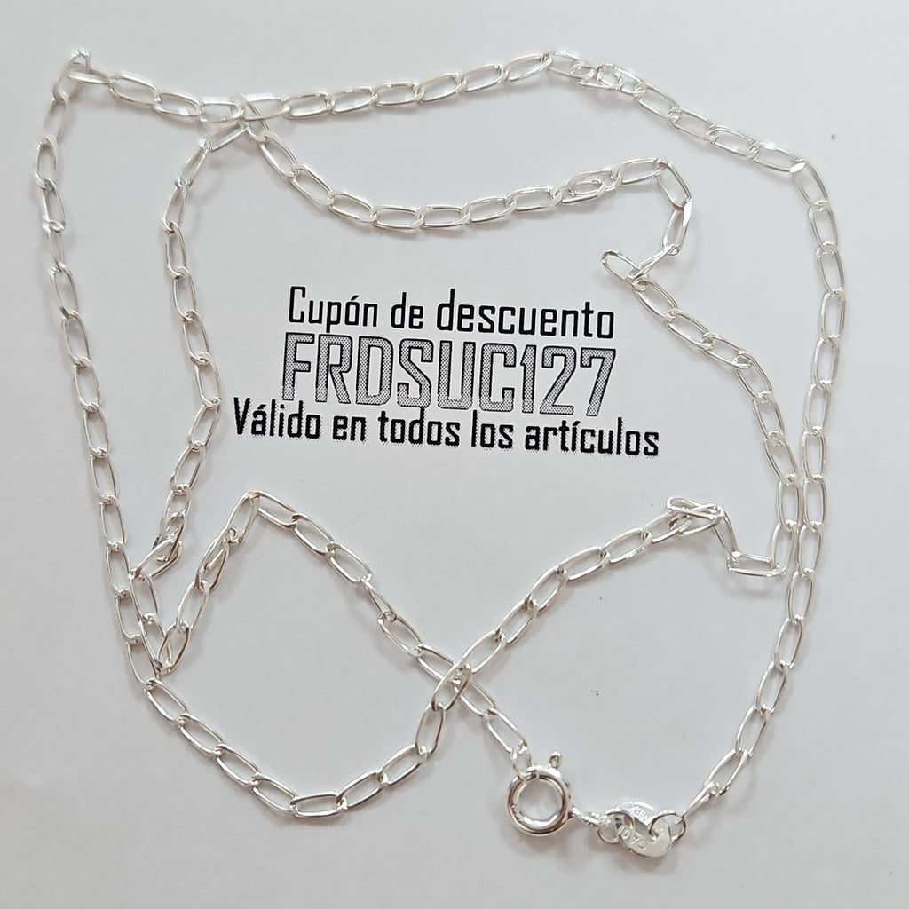 CADENA TEJIDO ESLABONES PLATA .925 50 CM 2.7 GR (NUEVO)