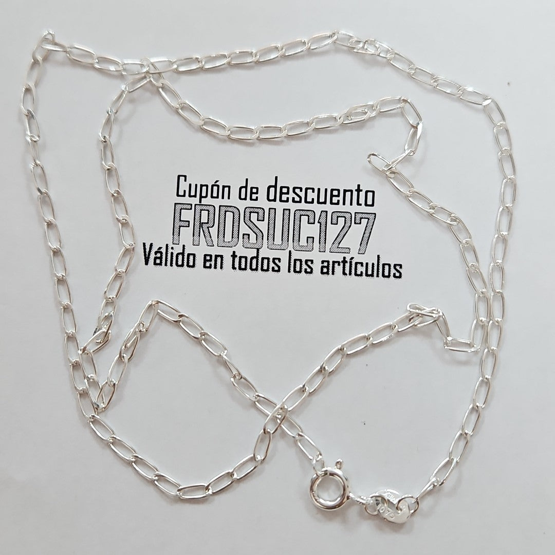 CADENA TEJIDO ESLABONES PLATA .925 50 CM 2.7 GR (NUEVO)