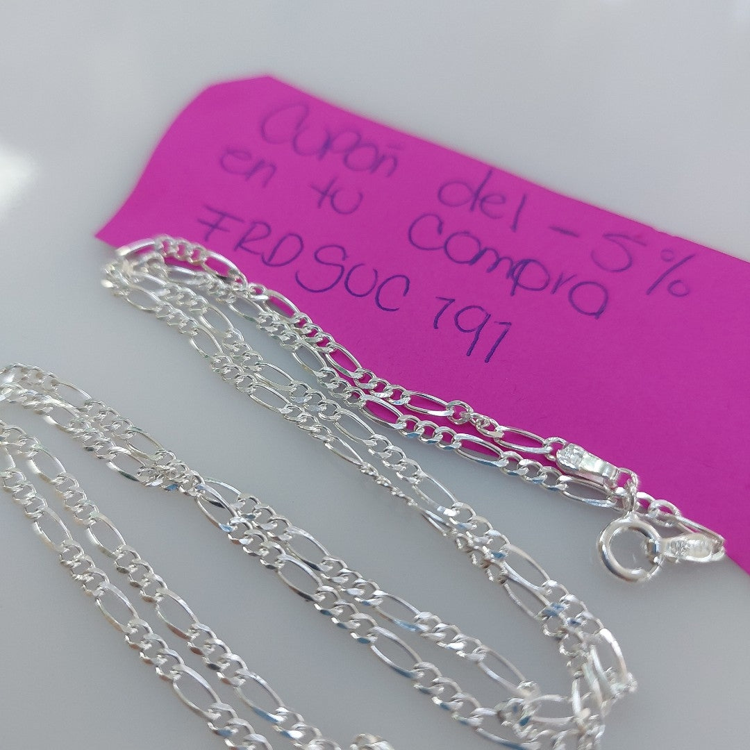 CADENA 3X1 PLATA .925 60 CM 5.22 GR (NUEVO)
