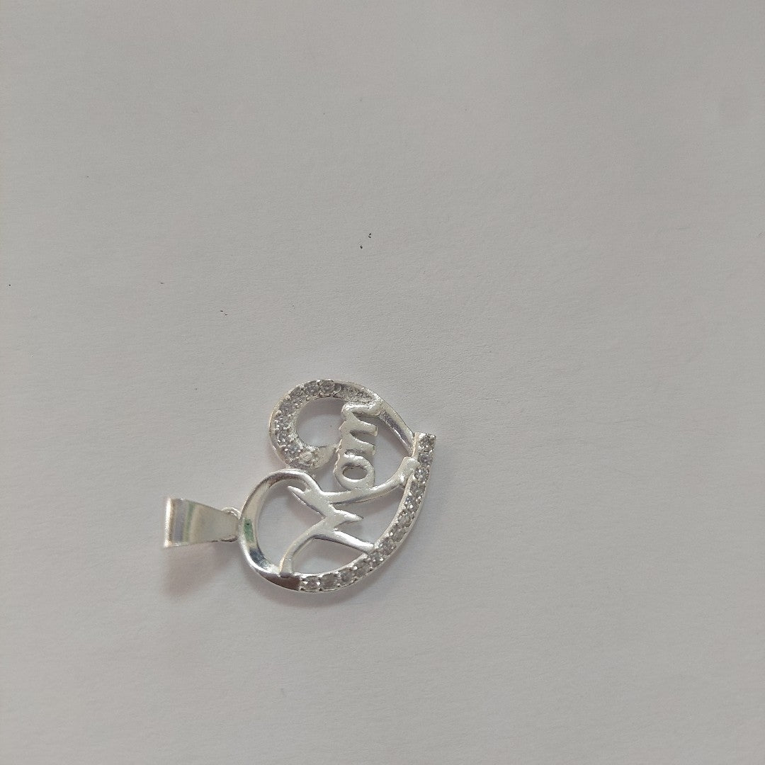 DIJE CORAZON C/CIRCONIAS PLATA .925 3.1 GR (NUEVO)