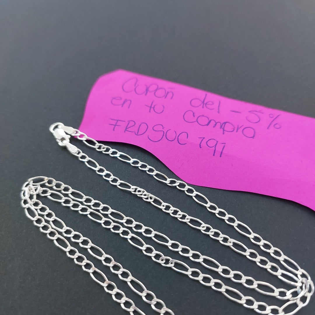 CADENA 3X1 PLATA .925 55 CM 4.42 GR (NUEVO)