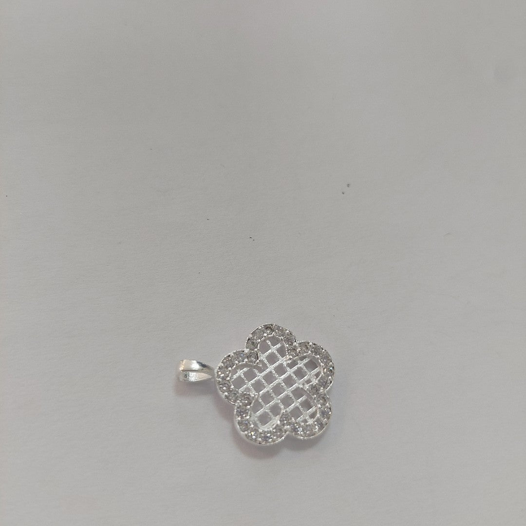 DIJE FLOR CON CIRCONIAS PLATA .925 1.8 GR (NUEVO)