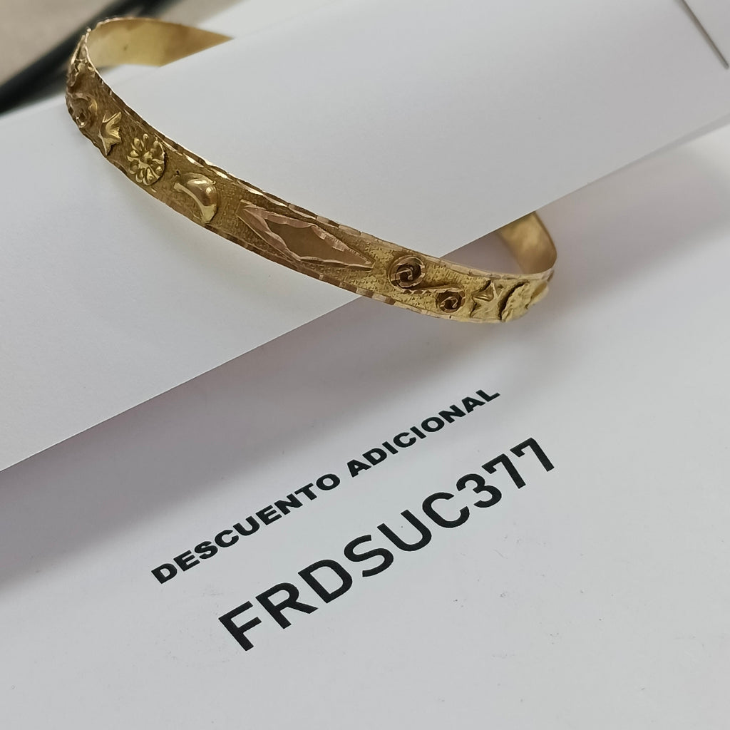 PULSERA RIGIDA ORO 10 K 8,00 GRMS (SEMINUEVO)